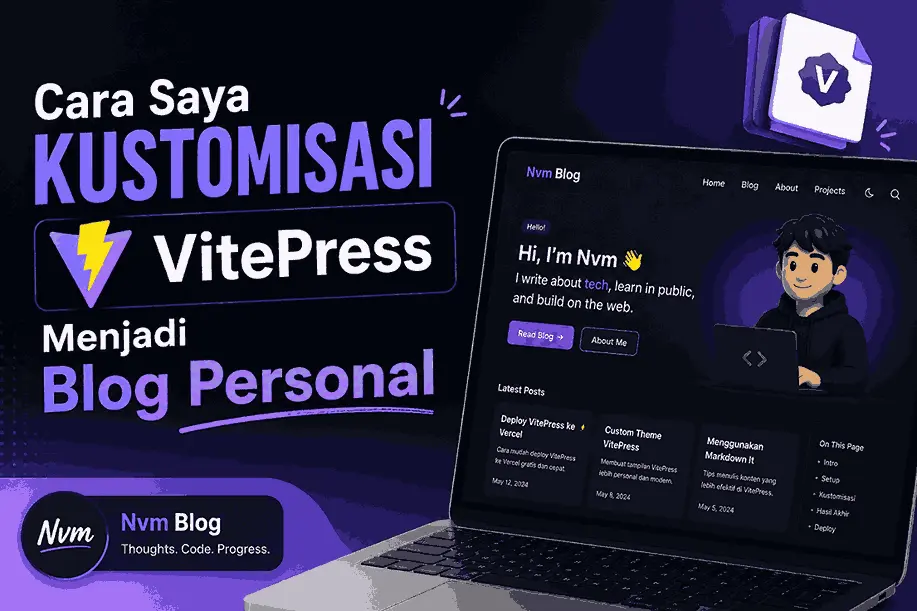 Cara Saya Kustomisasi VitePress Menjadi Blog Personal